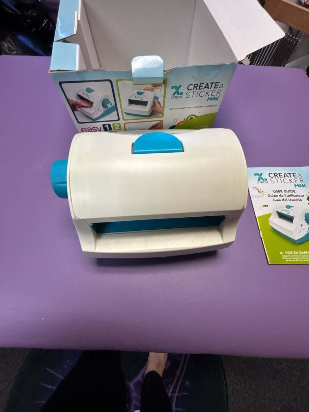 Xyron Create-A-Sticker Max Sticker Maker with User Guide and Box